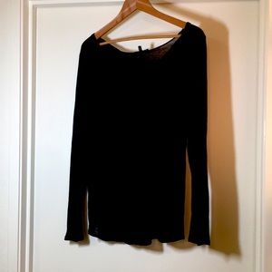 Eileen Fisher lightweight black cashmere sweater